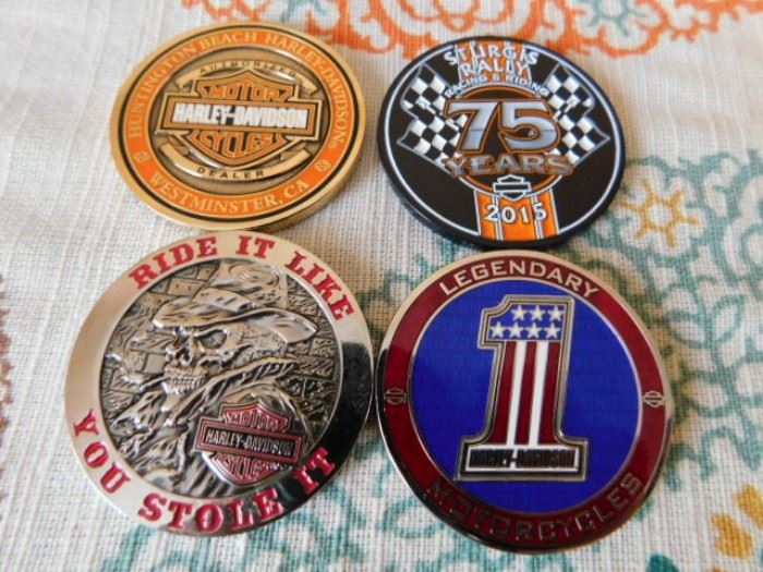 Harley Davidson: Huntington Beach, Sturgis Rally, Ride it like you stole it, Legendary 1 motorcycles coins 