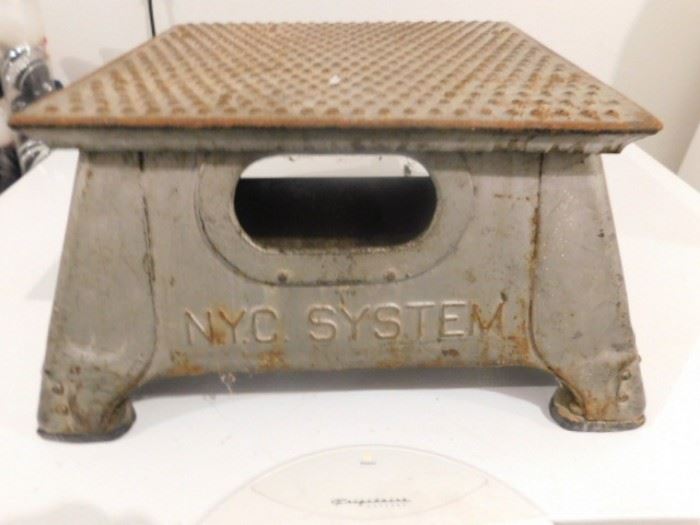 NYC rail station step down stool