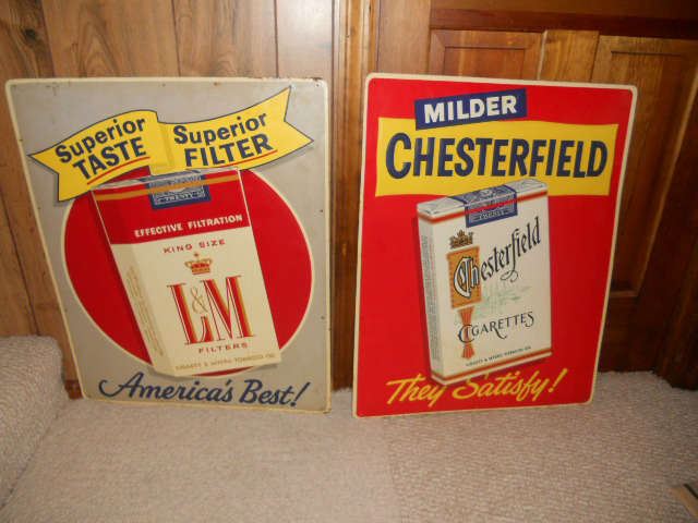 60's vintage cigarette advertising signs
