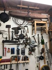 Antique tools and workshop stuff.