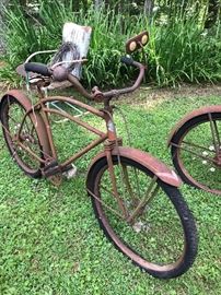 2 vintage bicycles purchased during gas rationing of  WWII.