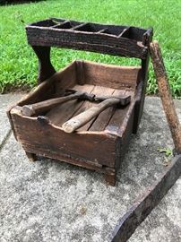 Antique farrier's tool tray.