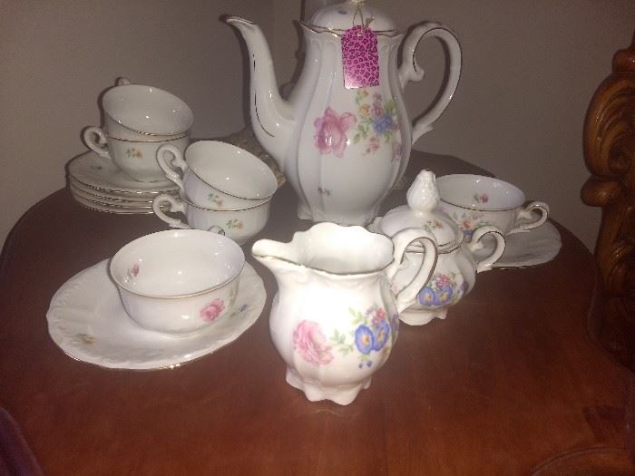 Beautiful bone china tea set