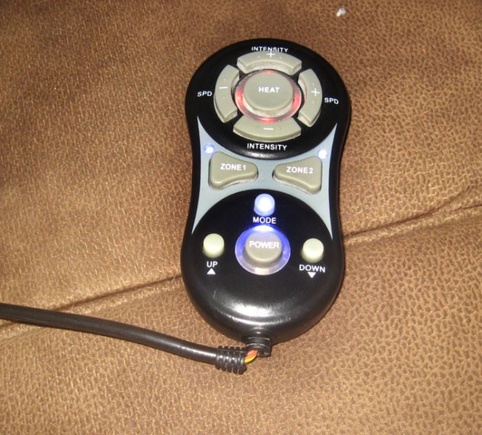This electric lift recliner has extra whistles & bells, heat & massage by body zone areas