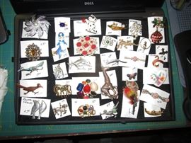 Costume Jewelry Lapel Pins (no gold)