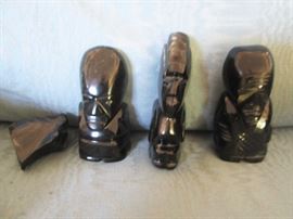 Rainbow Obsidian carvings set