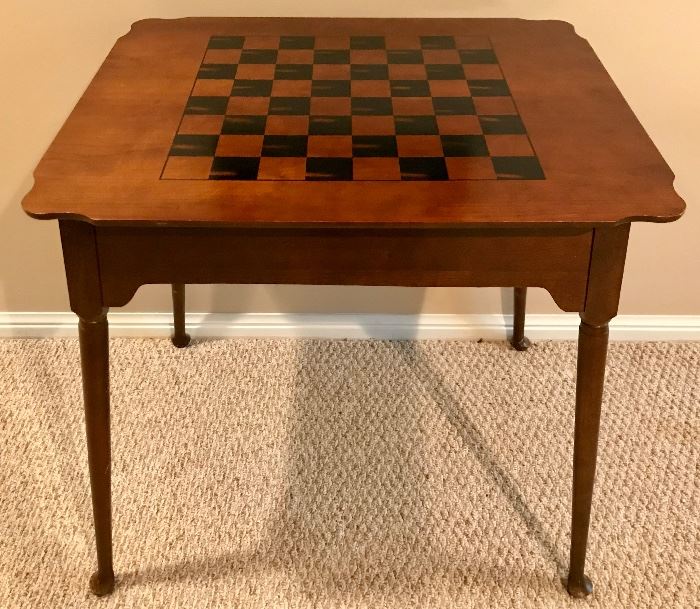 Game Table with Chessboard Top