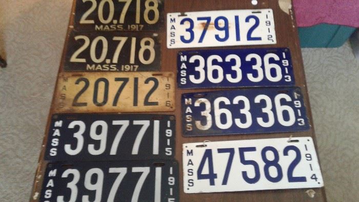 What a great find! MASS plates 1912-1918