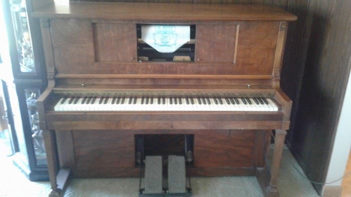 Amazing refurbished Player Piano-and 150 rolls!