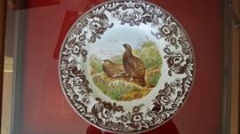 SPODE WOODLAND CHINA SET for 6...RED GROUSE, ETC.