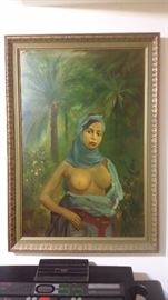 SEMI-NUDE OIL PAINTING