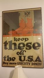 ORIGINAL (NOT REPRODUCTION) WORLD WAR I POSTER