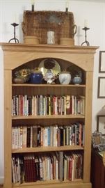 BOOKS IN SECOND PINE BOOKSHELF CABINET