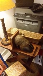 BUFFALO HOOF BOOKEND...BROTHER PRINTER