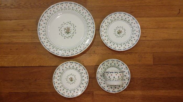 Ceralene Raynaud Limoges China:  5 PIECE PLACE SETTING...SERVICE FOR 12...WILL CONSIDER SPLITTING UP THE SET IN TWO EQUAL SETS .