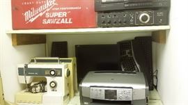 HP ALL IN ONE PRINTER....RECIPROCATING SAW....TUNER .....SEWING MACHINE