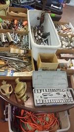 MISC. HAND TOOLS & GARAGE ITEMS