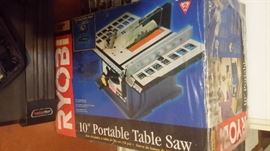RYOBI 10" PORTABLE TABLE SAW