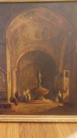 PAINTING ON BOARD...SEE NEXT PICTURE FOR DESCRIPTION ON BACK OF PAINTING