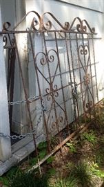 SHOWING TWO of SEVERAL ANTIQUE IRON GATES