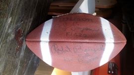 AUTHENTIC WILSON O.J. SIMPSON FOOTBALL AUTOGRAPHED BY ROBERT BRAZILE "DR. DOOM".