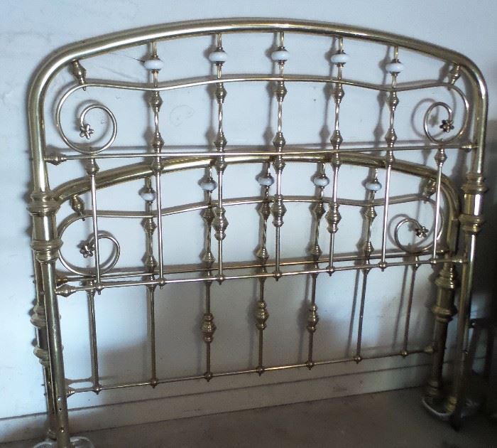 brass bed frame - head and foot boards