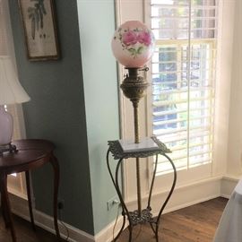 Antique Victorian piano floor lamp