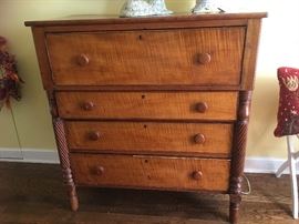 Sheraton tiger maple chest