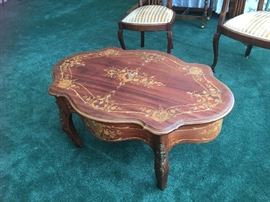 Dutch marquetry coffee table 