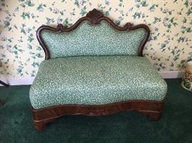 Adorable early Victorian settee