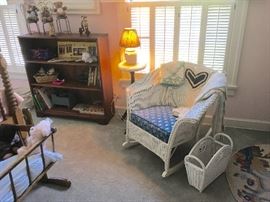 antique wicker rocker