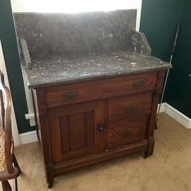 marble-top Victorian wash stand