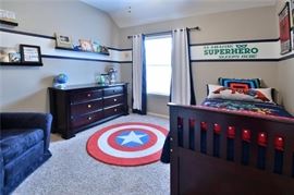 Captain America Rug  holds center court with this super hero boy's room furniture and decor