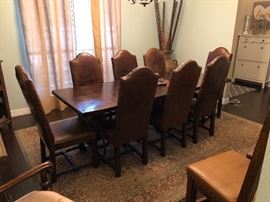 High End Dining Table & Chairs,  - Spanish Revival style Furniture Classics Limited (Norfolk, VA.) purchased at Wiers Furniture in Southlake.