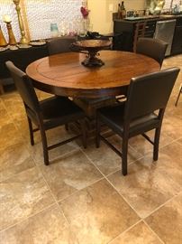 Custom Built Kitchen Round Pedestal Table 