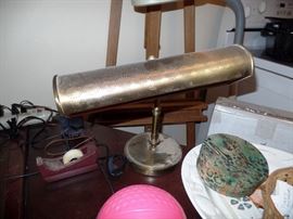 One of several vintage  brass desk lamps