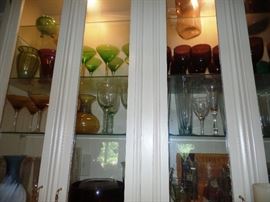 A peak into the colorful glass ware