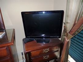 One of several flat screens available