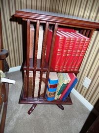 Antique spinning book case