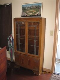 Early 1900's Cabinet with Wrigley Field Poster