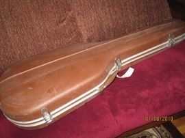 Outside of Hard Travel case for Takemina C132S Guitar