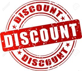 THURSDAY IS DISCOUNT DAY!!!