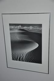 Black and white photograph signed, matted and framed 