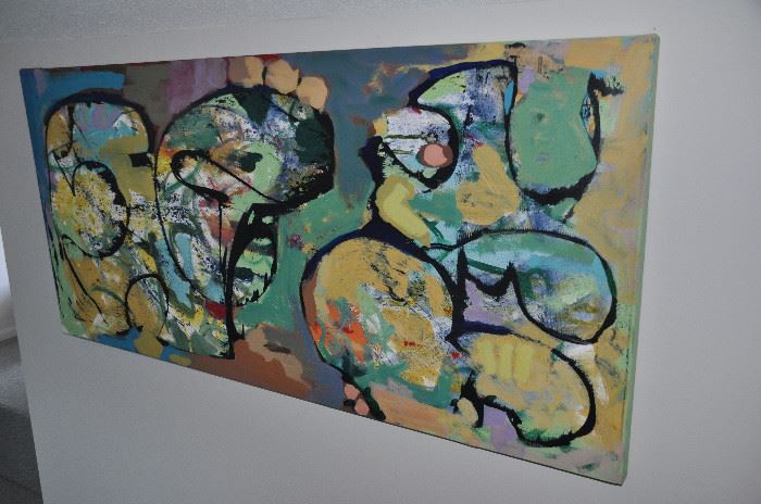 Acrylic #193 on canvas Abstract by Pytko 60" x 28"
