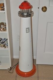 Vintage enamel 39" Beacon Light working Lighthouse by Aqua Sportsman Inc. 