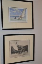 More great framed sailboat art!
