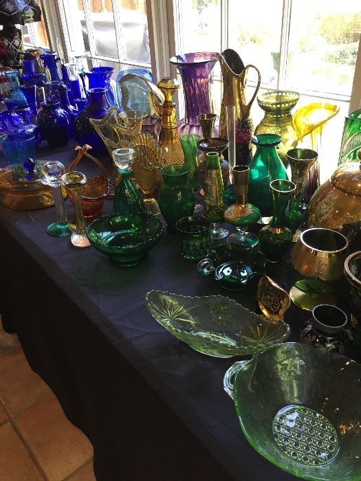 Bohemian glass in a rainbow of colors