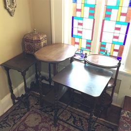 An array of small vintage tables