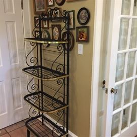 Petite brass and metal baker’s rack