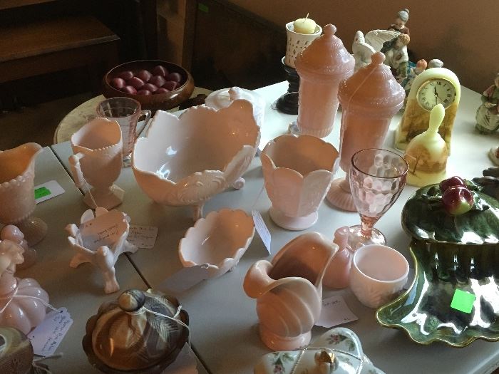 1950s Pink Glass - Imperial, Shell, Fenton, Depression +
